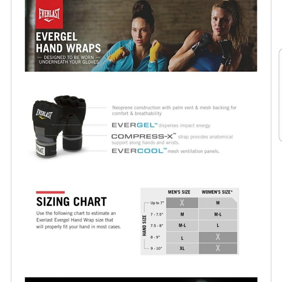 Everlast Hand Wraps only worn once! - Picture 2 of 2